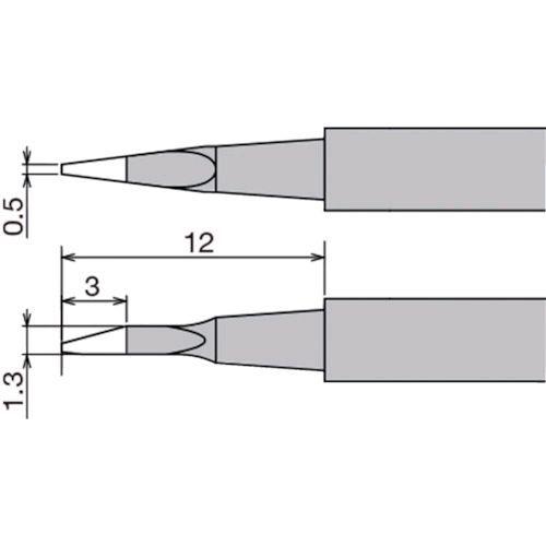 あすつく対応 「直送」 太洋電機産業  XST80HRT0.5 ステーション型はんだこてＸＳＴ−８０Ｇ用替こて先 | goot