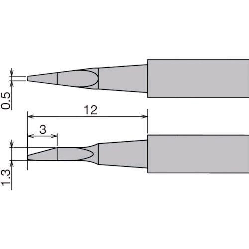 あすつく対応 「直送」 太洋電機産業  XST80HRT0.5NW ステーション型はんだこてＸＳＴ−８０Ｇ用替こて先 | goot