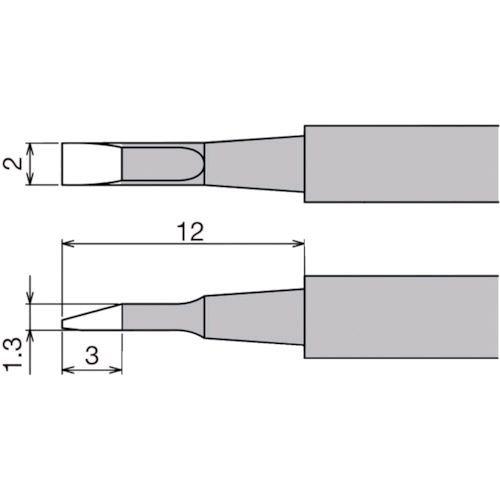 あすつく対応 「直送」 太洋電機産業  XST80HRT2 ステーション型はんだこてＸＳＴ−８０Ｇ用替こて先 | goot