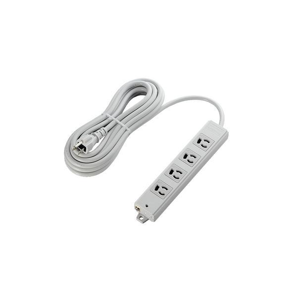 あすつく対応 「直送」 ELECOM エレコム T-WRM3450LG/RS ＲｏＨＳ対応 ３Ｐ 抜け止 マグネット ４個口 ５．０ｍ グレー TWRM3450LG/RS | 