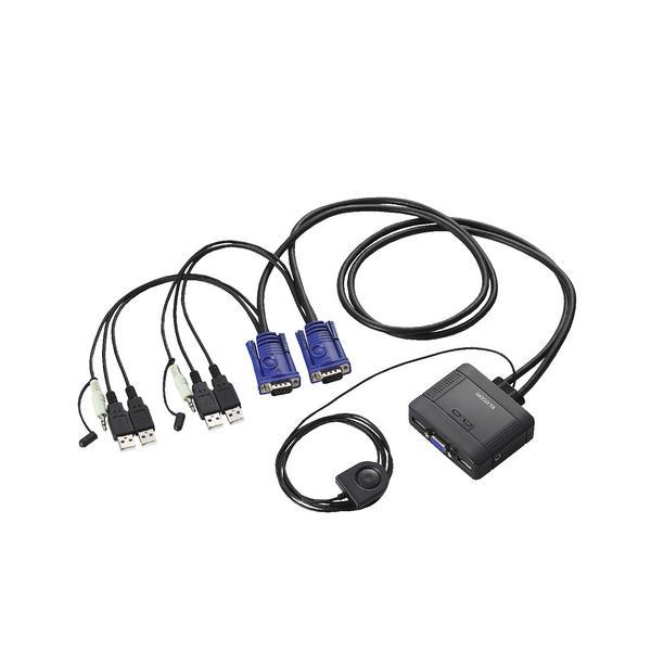 ELECOM エレコム KVM-KUS USBパソコン切替器 KVMKUS | 