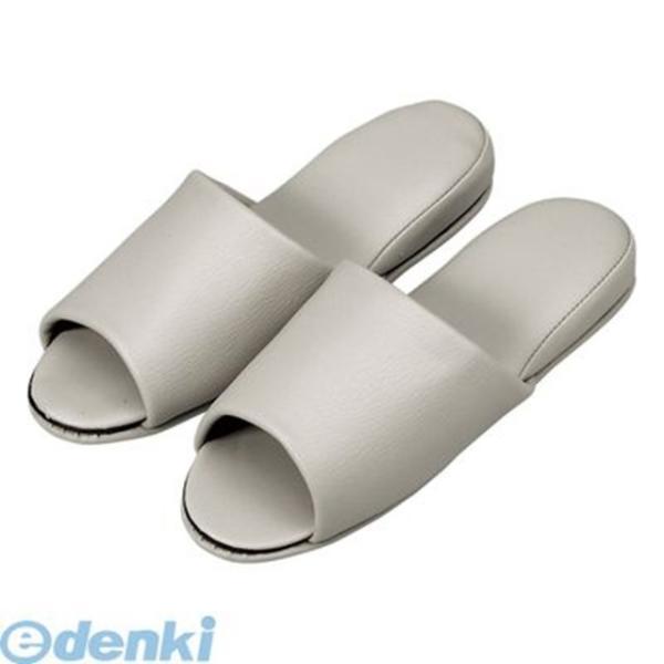 オーミケンシ  10835357 (10P) 抗菌レザー調スリッパ前開１０足ＷＨグレー 10835357(10P) | 