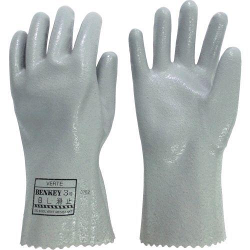あすつく対応 「直送」 ミドリ安全  BENKEYNO3BSUBERIDOMEL 耐溶剤性・油脂対応手袋 ベンケイ3号B型 すべり止め付 L | ミドリ安全