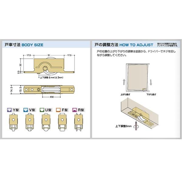 家研販売 KAKEN K3F-U3 （PP）木製引戸用 調整戸車 K3F型 K3FU3 |  | 01