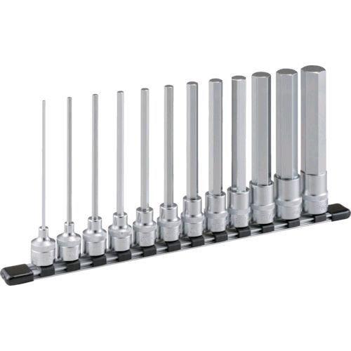 あすつく対応 「直送」 前田金属工業 ＴＯＮＥ HH412LL 超ロングヘキサゴンソケットセット ホルダー付 １２ｐｃｓ 12pcs トネ | TONE