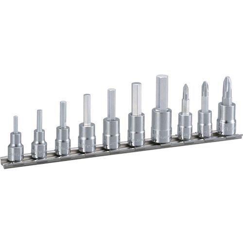 あすつく対応 「直送」 前田金属工業 ＴＯＮＥ HHB210 ヘキサゴンソケットセット ホルダー付 インチサイズ １０ｐｃｓ トネ | TONE