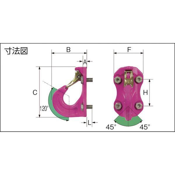 ルッドリフティングジャパン　ＲＵＤ　VABH-B-1.5T　エクスカベーターフック　ボルトタイプ　VABH−B−1．5T