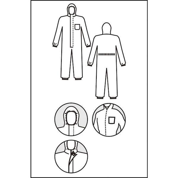 あすつく対応 「直送」 アゼアス 6010-M タイベック Ｒ 製続服 クラシックブルー Ｍサイズ |  | 01