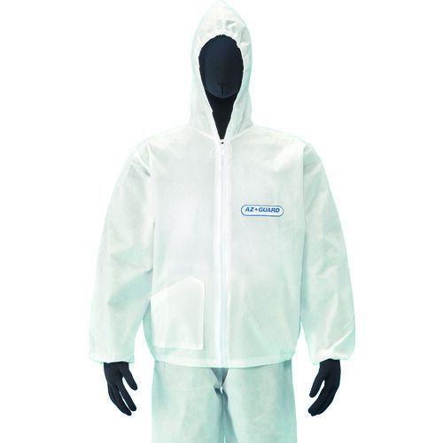 あすつく対応 「直送」 アゼアス AZGUARD2100-L 使い捨て保護服 ＳＭＳ製ジャンパーフード付き ＡＺ ＧＵＡＲＤ Ｌサイズ | 