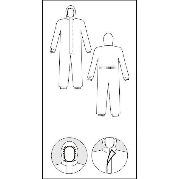 あすつく対応 「直送」 アゼアス AZGUARD4010-4L 使い捨て保護服 ＳＦ製続服 ＡＺ ＧＵＡＲＤ４０１０ ４Ｌサイズ |  | 01