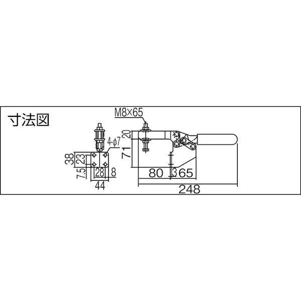 あすつく対応 「直送」 育良精機  ISK-38CL0 下方押え型トグルクランプ 水平ハンドル ３１２０８ ISK38CL0 | 育良精機 | 01