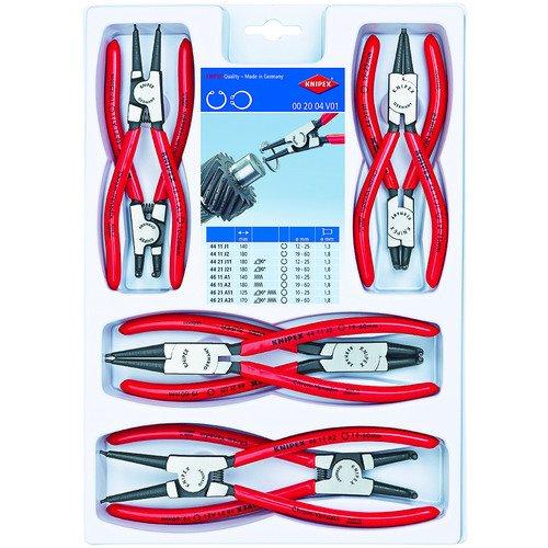 あすつく対応 「直送」 ＫＮＩＰＥＸ  002004V01  002004V01　８本組　スナップリングプライヤー 002004V01 | KNIPEX