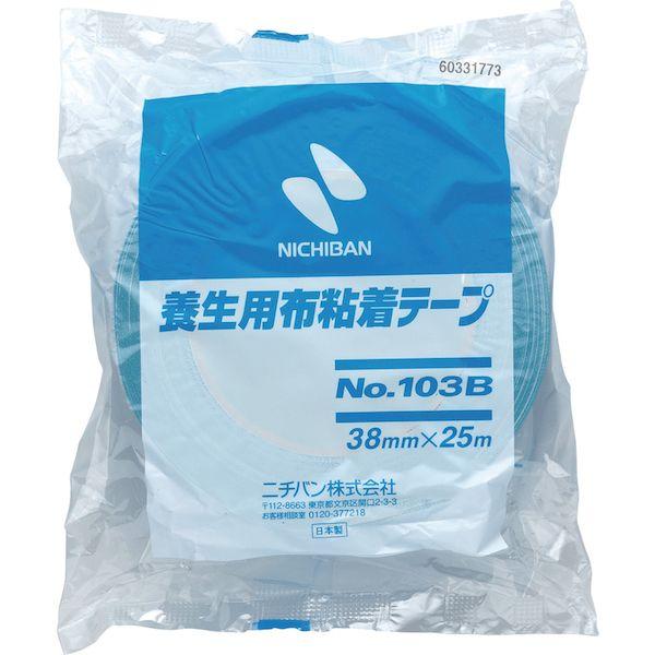 あすつく対応 「直送」 ニチバン  103B-38  養生用布粘着テープ１０３Ｂー３８ ライトブルー ３８ｍｍ×２５ｍ 103B38 |  | 04