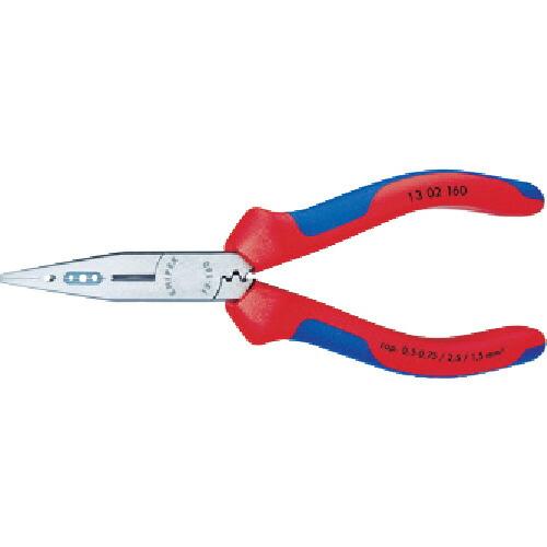 あすつく対応 「直送」 ＫＮＩＰＥＸ  1305-160T  電気技師用ラジオペンチ　落下防止　１６０ｍｍ 1305160T | KNIPEX