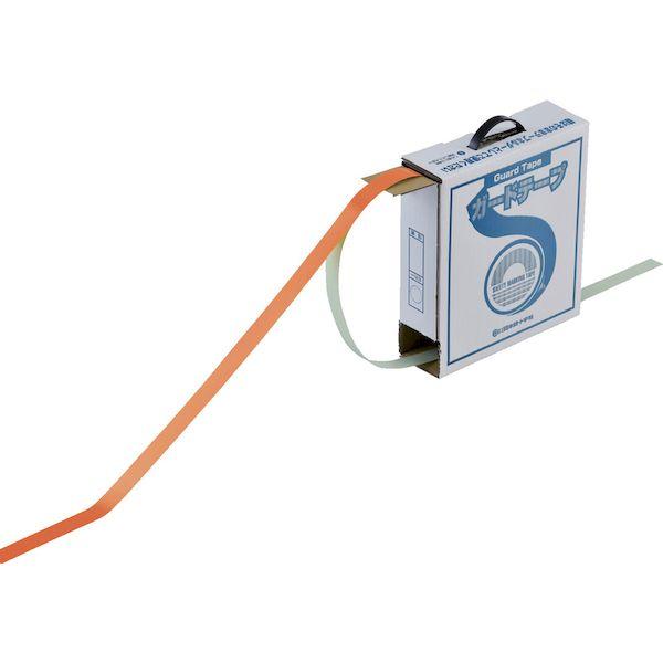 あすつく対応 「直送」 緑十字  148015  ガードテープ ラインテープ オレンジ ＧＴ−２５１ＹＲ ２５ｍｍ幅×１００ｍ 屋内用 148015 |  | 01