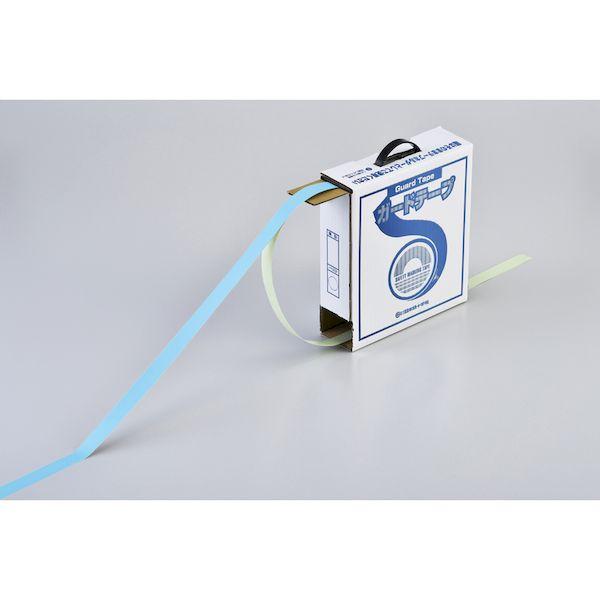 あすつく対応 「直送」 緑十字  148028  ガードテープ ラインテープ 水色 ＧＴ−２５１ＳＢ ２５ｍｍ幅×１００ｍ 屋内用 148028 | ブランド登録なし | 02