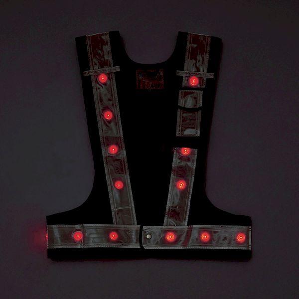 あすつく対応 「直送」 緑十字  238096  多機能ＬＥＤセーフティベスト 紺／赤発光／白反射 多機能ＬＥＤベスト−ＫＷ−Ｒ フリーサイズ メッシュ生地 238096 |  | 02