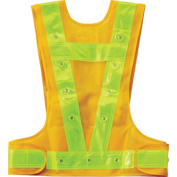 あすつく対応 「直送」 緑十字  238101  多機能ＬＥＤセーフティベスト 黄／赤発光／黄反射 多機能ＬＥＤベスト−ＹＹ−Ｒ フリーサイズ メッシュ生地 238101 |  | 01