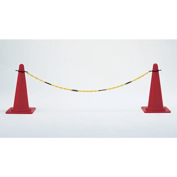 あすつく対応 「直送」 緑十字  284044  コーン用プラスチックチェーン リング付 黄＋立入禁止札 ＣＨＢ−Ｓ−ＴＲ 長さ２ｍ 284044 |  | 02