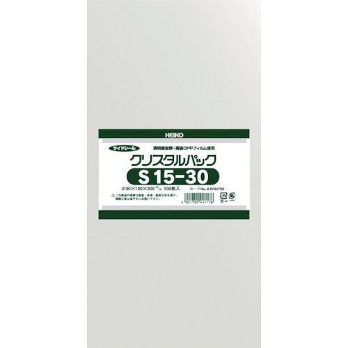 あすつく対応 「直送」 ＨＥＩＫＯ 6734700 ＯＰＰ袋 テープなし クリスタルパック Ｓ１５−３０ １００枚入り6734700S1530 | ブランド登録なし