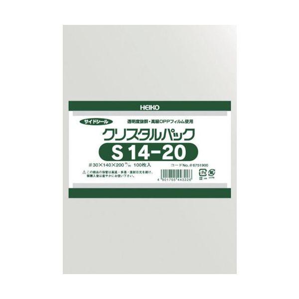 あすつく対応 「直送」 ＨＥＩＫＯ 6751900 ＯＰＰ袋 テープなし クリスタルパック Ｓ１４−２０ １００枚入り6751900S1420 | 