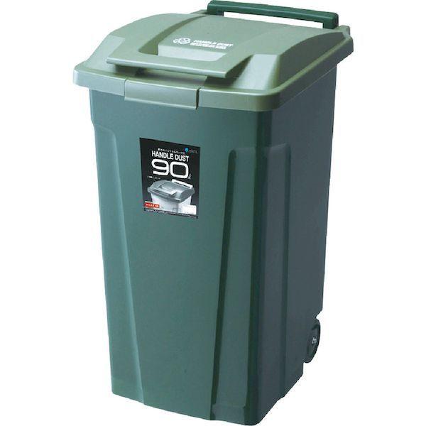 【個数：1個】 アスベル 672811 直送 代引不可・他メーカー同梱不可 ＳＰ　ハンドル付ダストボックス９０　二輪　グリーン 672811 |  | 01