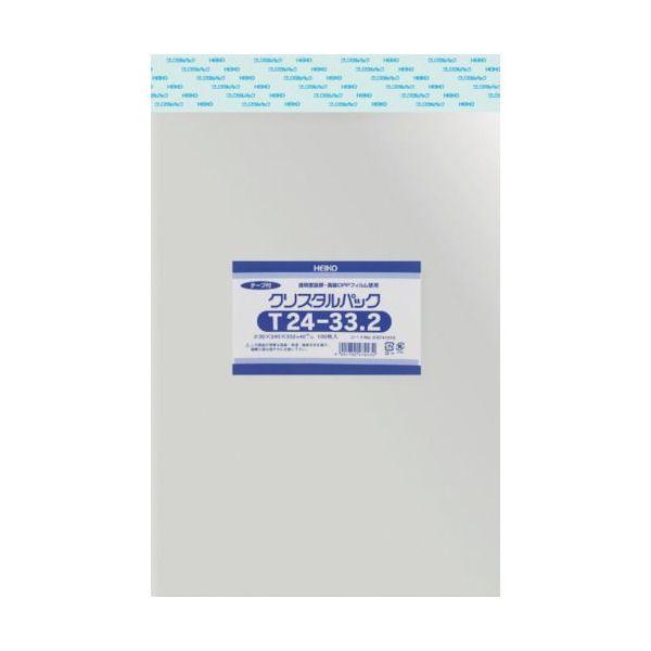 あすつく対応 「直送」 ＨＥＩＫＯ 6741010 ＯＰＰ袋 テープ付き クリスタルパック Ｔ２４−３３．２ １００枚入り6741010T2433.2 | 