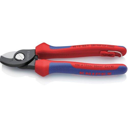 あすつく対応 「直送」 ＫＮＩＰＥＸ  9512-165T  ケーブルカッター（落下防止ツール付き）　１６５ｍｍ 9512165T | KNIPEX