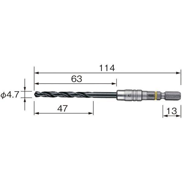 あすつく対応 「直送」 ベッセル AMD-4.7 クッションドリル鉄工用ＡＭＤ ４．７ｍｍAMD4.7 VESSEL |  | 01