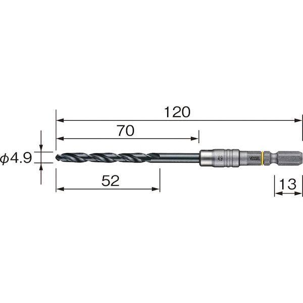 あすつく対応 「直送」 ベッセル AMD-4.9 クッションドリル鉄工用ＡＭＤ ４．９ｍｍAMD4.9 VESSEL |  | 01