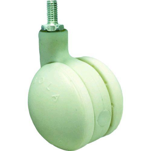 あすつく対応 「直送」 ＳＡＭＳＯＮＧ  BOLA-T-50-W  デザイン双輪キャスター「Ｂｏｌａ」白　ネジ　自在　５０ｍｍ BOLAT50W | 