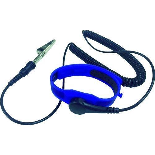 ブラストン BSC-CH1502A25-B 静電気対策用品 シリコンリストストラップ 青 コード全長６８ｃｍ BSCCH1502A25B | 