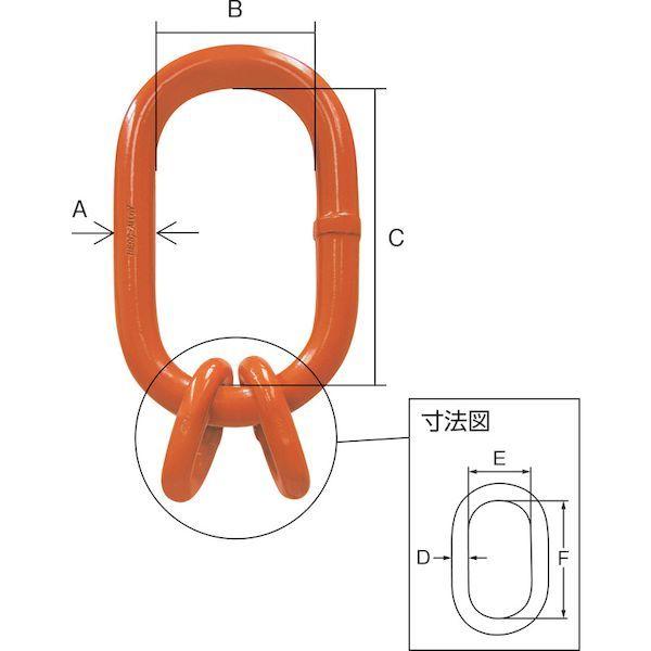 あすつく対応 「直送」 HA 75-SA チェーンスリング加工部材 マスターリンクサブアッセンブリー ＨＡ７５−ＳＡ |  | 01