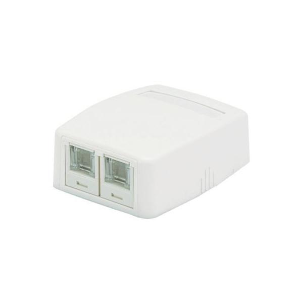 パンドウイット JOQ2H600 ＣＡＴ６ローゼットボックスキット　シャッター付き　２個口白 | 