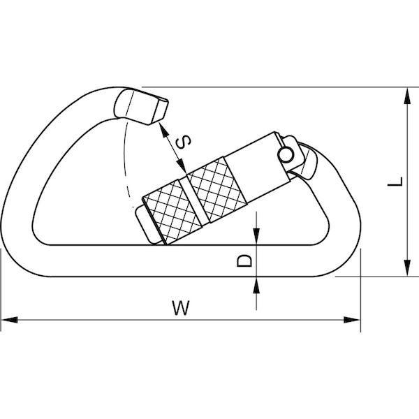 あすつく対応 「直送」 １２３  KB10AM  カラビナ オートロック 鉄変Ｄ型 アルミ環 KB10AM |  | 02
