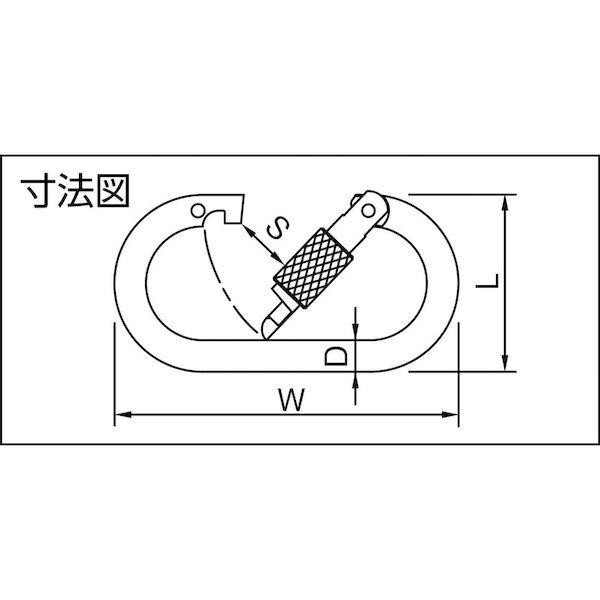 あすつく対応 「直送」 １２３  KA102W-S  カラビナ　ステンＫＡ１０２ダブルストッパー KA102WS |  | 01