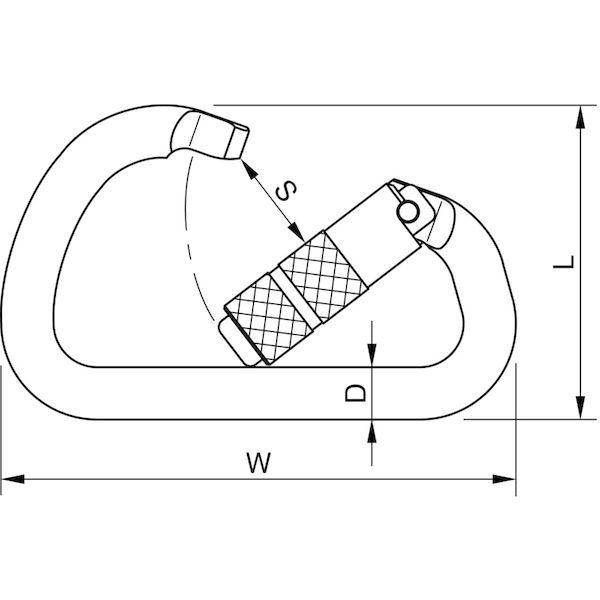 １２３  KA12AM-A  カラビナ オートロック アルミ１２ Ｏ型 アルミ環 KA12AMA | ブランド登録なし | 02