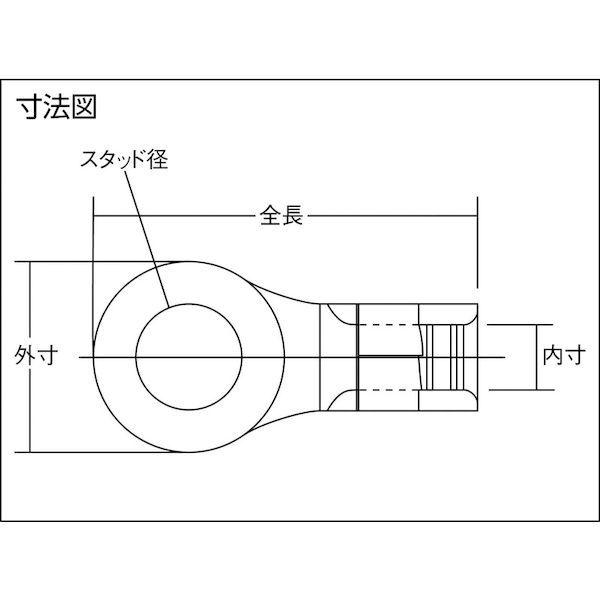 あすつく対応 「直送」 ニチフ  N  耐熱端子 （Ｒ形） （１００個入） N148 ニチフ端子工業 14-8 NICHIFU | ブランド登録なし | 01