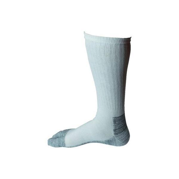 あすつく対応 「直送」 おたふく S-854 ストロングソックス 底力タイプ ホワイト×グレー タビ型 ２足組 S854 おたふく手袋 | 