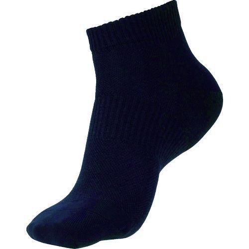 あすつく対応 「直送」 ミドリ安全  TFS-02-BK  安全靴用靴下　強フィットソックス　ショートタイプ　ブラック TFS02BK | 