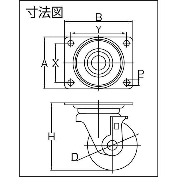 あすつく対応 「直送」 ＳＡＭＳＯＮＧ  TP8040-03-MCNY  産業用重荷重キャスター　自在　ＭＣナイロン車　１００ｍｍ TP804003MCNY |  | 01