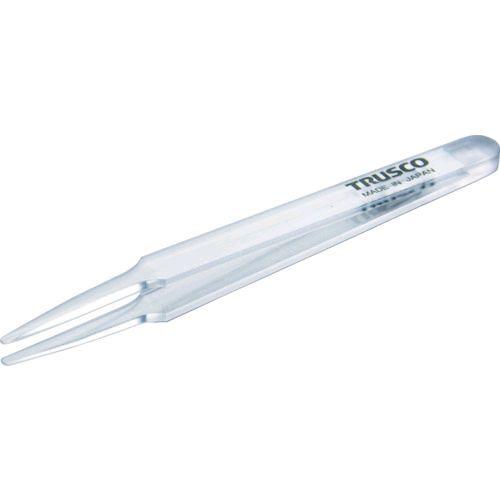 あすつく対応 「直送」 ＴＲＵＳＣＯ  TPP-231-TM  透明プラスチック製ピンセット　１２０ｍｍ　先丸型 TPP231TM | 