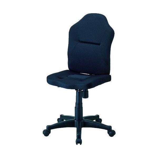 【個数：1個】 ＴＲＵＳＣＯ  TWCC-BK  オフィスチェア オフィスチェア ダブルクッション 長時間椅子 肘掛無し ブラック TWCCBK 61 | 