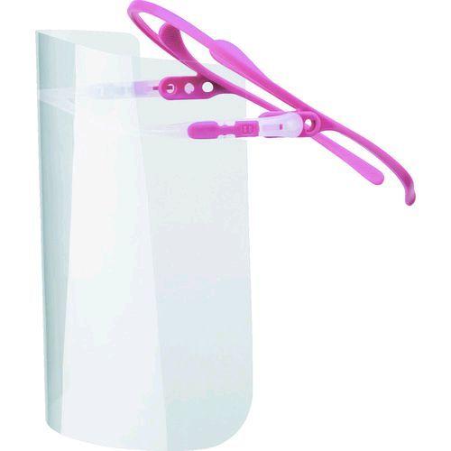 あすつく対応 「直送」 ミドリ安全  VMS-551-P  メディカルフェイスシールド　ルックユー　本体　ピンク VMS551P | 