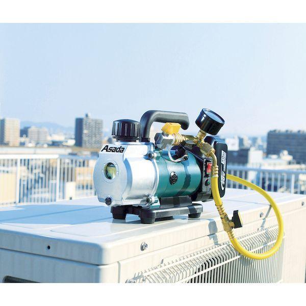 あすつく対応 「直送」 アサダ VP154 充電式真空ポンプ１．５ＣＦＭ−ＢＣ（バッテリ無・ケース付） VP154_2