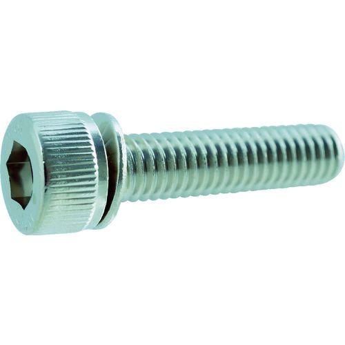 あすつく対応 「直送」 ＴＲＵＳＣＯ  Y011-0308  ギザ付皿ばね座金付六角穴付ボルト Ｍ３×８ １３本入 ニッケルメッキ Y0110308 | 