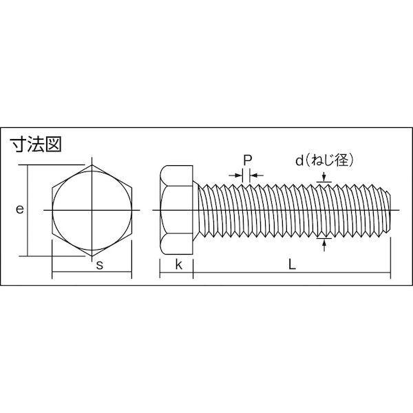 あすつく対応 「直送」 ＴＲＵＳＣＯ  Y012-1020  六角ボルト 溶融亜鉛メッキ 全ネジ Ｍ１０×２０ １８本入 Y0121020 |  | 01