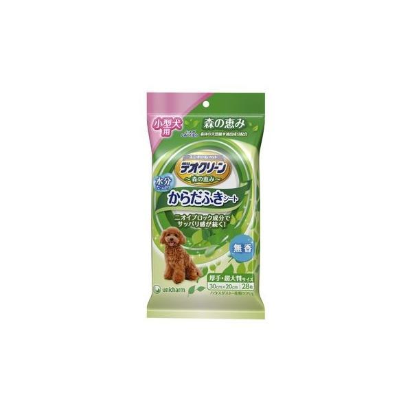 ユニ・チャーム  4520699641927 デオクリーン からだふきシート 小型犬用 無香 28枚 | 