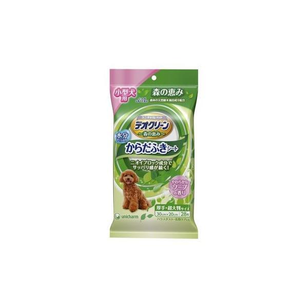 ユニ・チャーム  4520699642641 デオクリーン からだふきシート 小型犬用 香り付き 28枚 | 