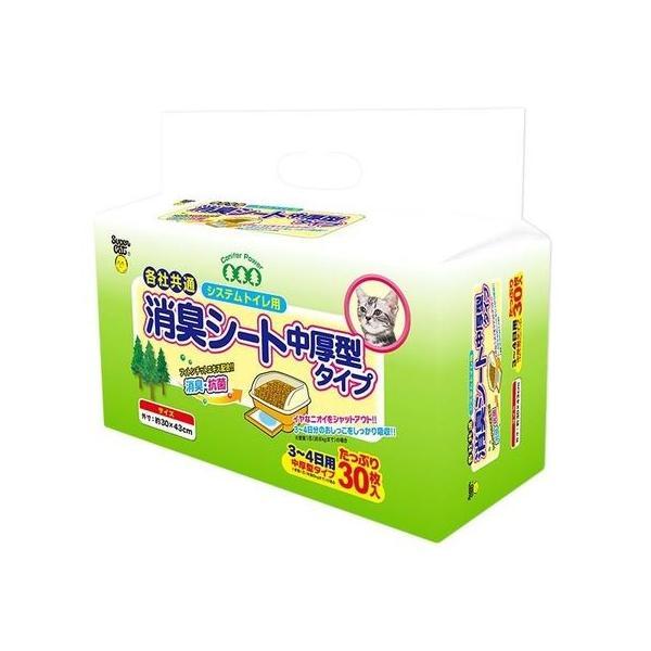 スーパーキャット  4973640001897 システムトイレ用消臭シート 中厚型タイプ 30枚 | 